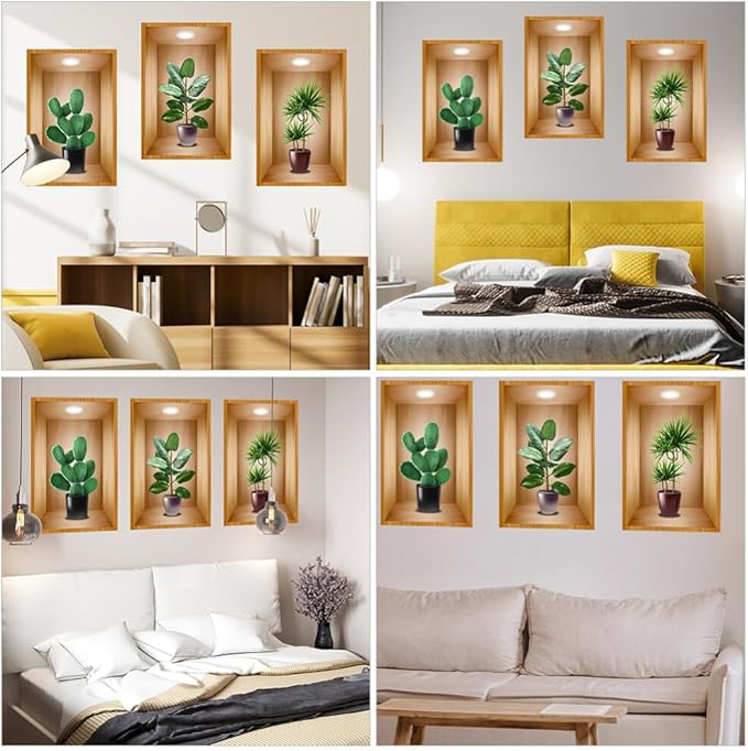 3D wall stickers 3pc set