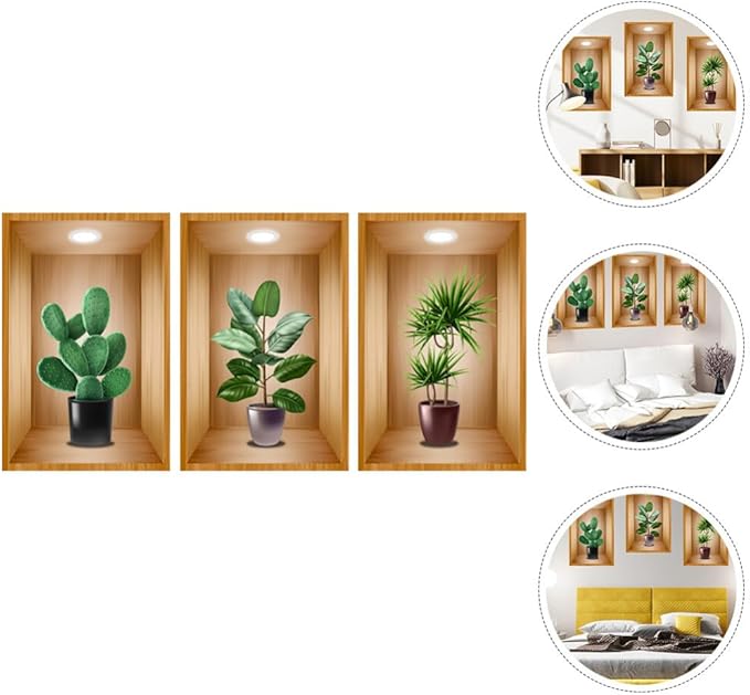 3D wall stickers 3pc set