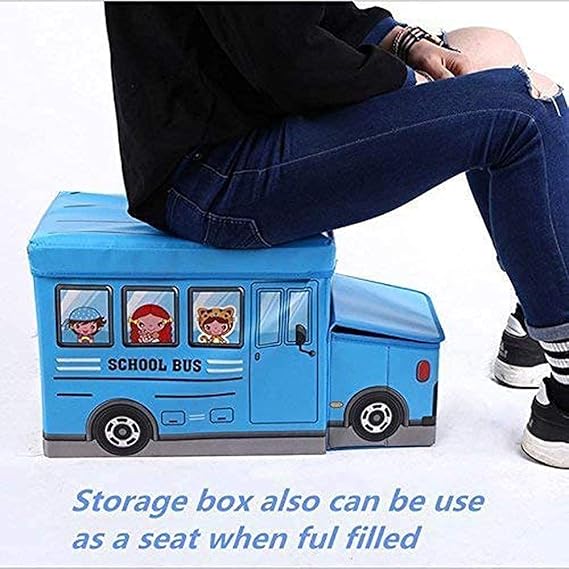 Bus Shape Multifunctional Storage Box For Kids