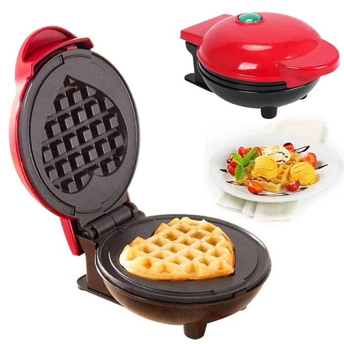 Electric Waffle Maker Heart Shape