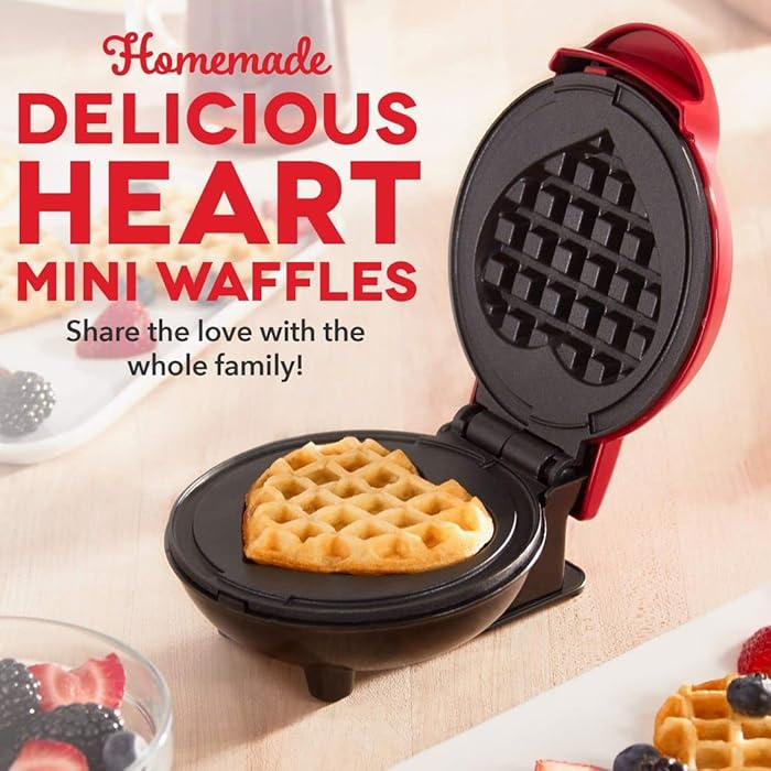 Electric Waffle Maker Heart Shape