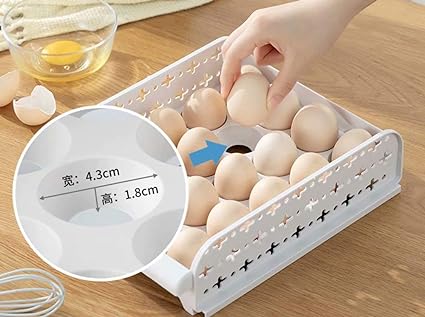 Multi-layer Plastic Refrigerator Drawer Egg Fresh Storage Box