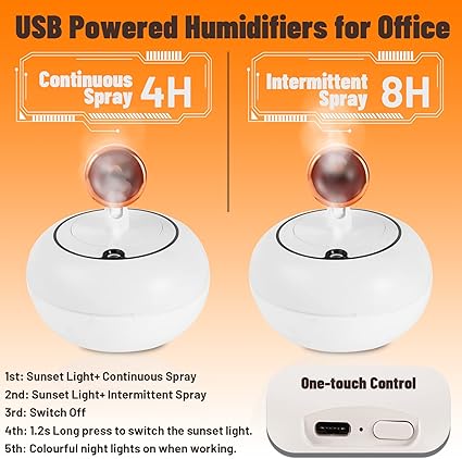 Air Humidifier with Sunset Lamp