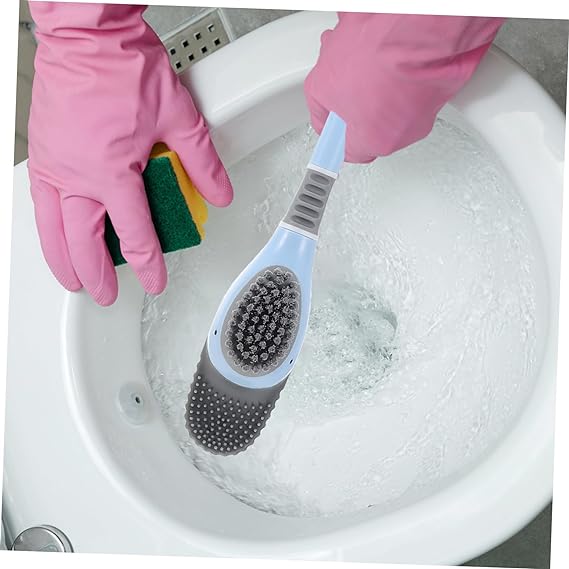 Silicone Toilet brush WC All-round cleaning Toilet cleaner with holder