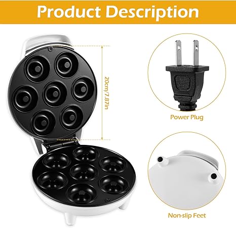 Electric 3 PCs  Donut Maker