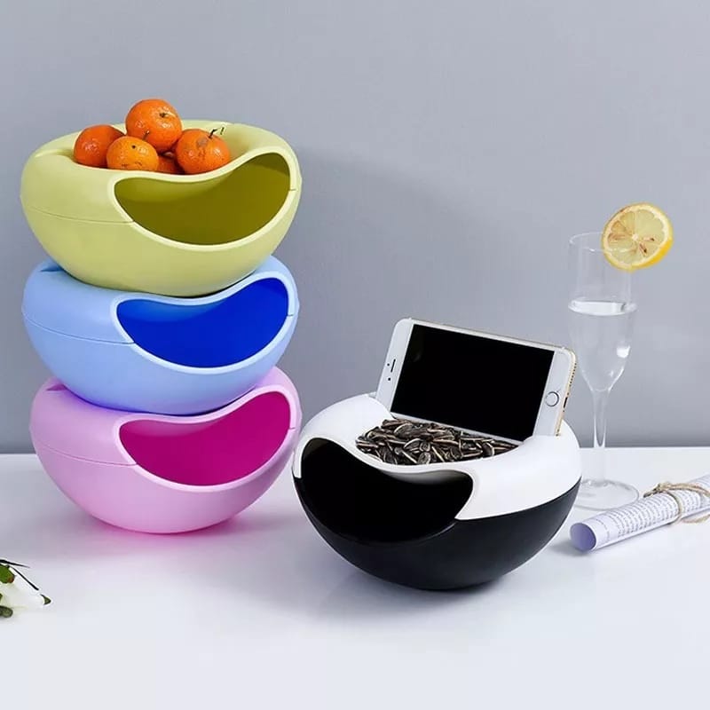 Creative Lazy Snack Bowl With Phone Holder