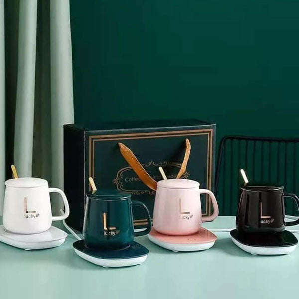 Classy Electric Cup Warmer With Spoon