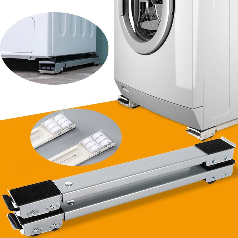 Washing Machine/Refrigerator Base Stand 45-70cm Adjustable Movable Free Installation Rack (Load 300Kg)