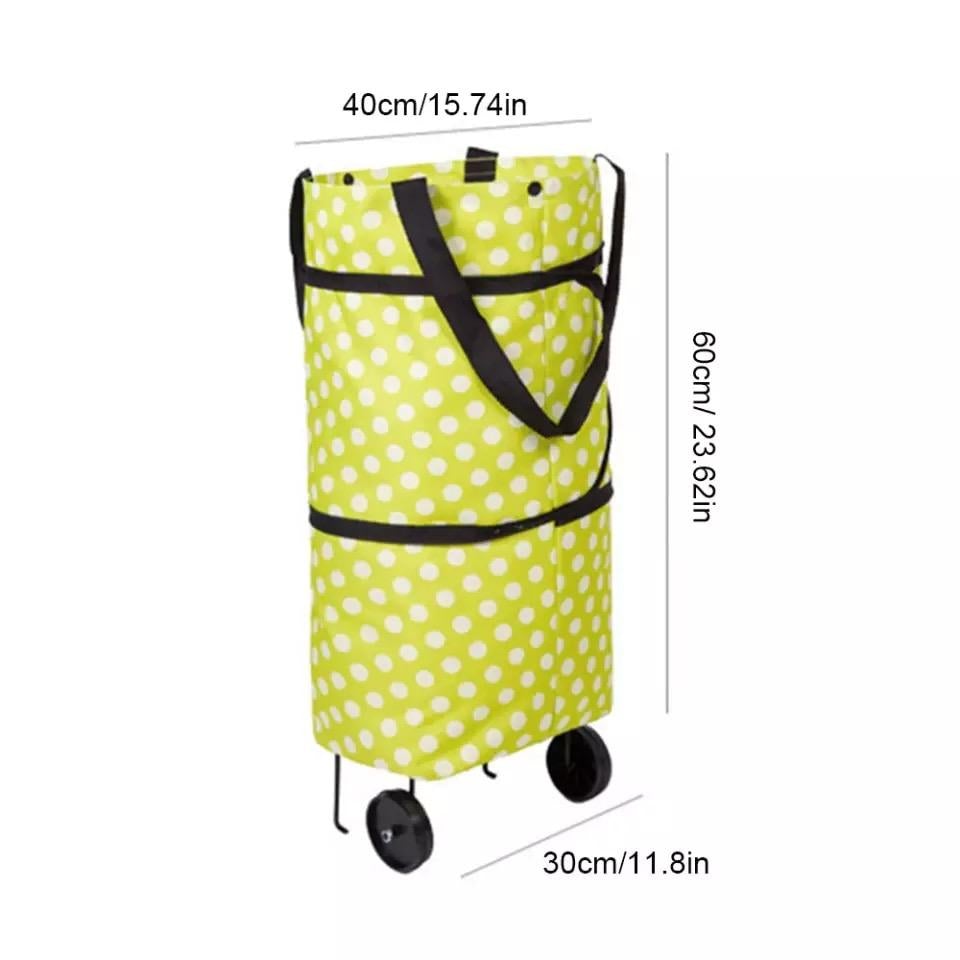 Foldable Shopping Trolley Bag With Wheels Portable Shopping cart bags