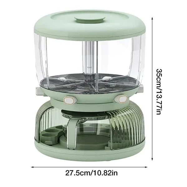 Rotating Grain Dispenser With Egg Storage Tray