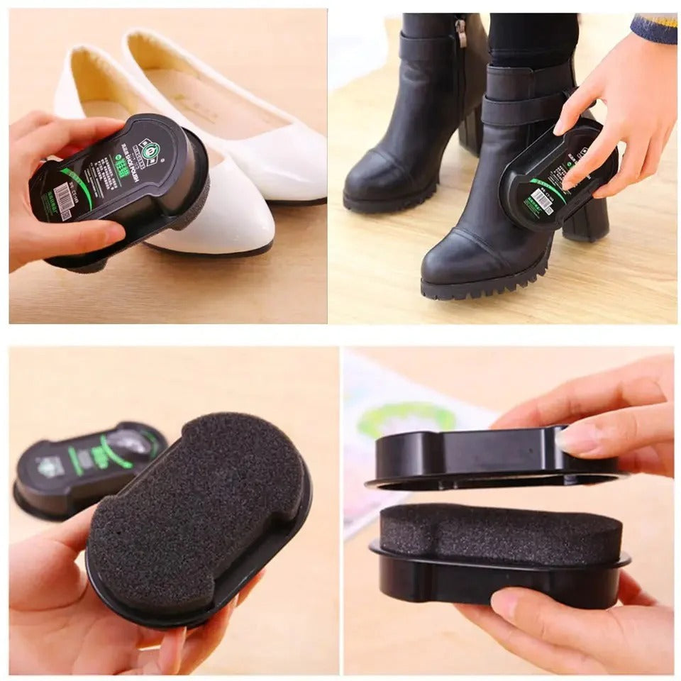 Double Side Quick Shine Shoes Brush Cleaner Leather Polishing Cleaning Wax