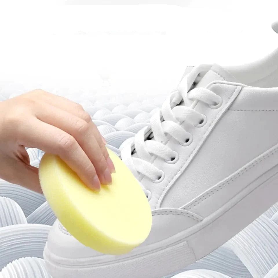 Shoes Stain Whitening Cleansing Cream, Shoe Yellow Edge Cleaner With Sponge,