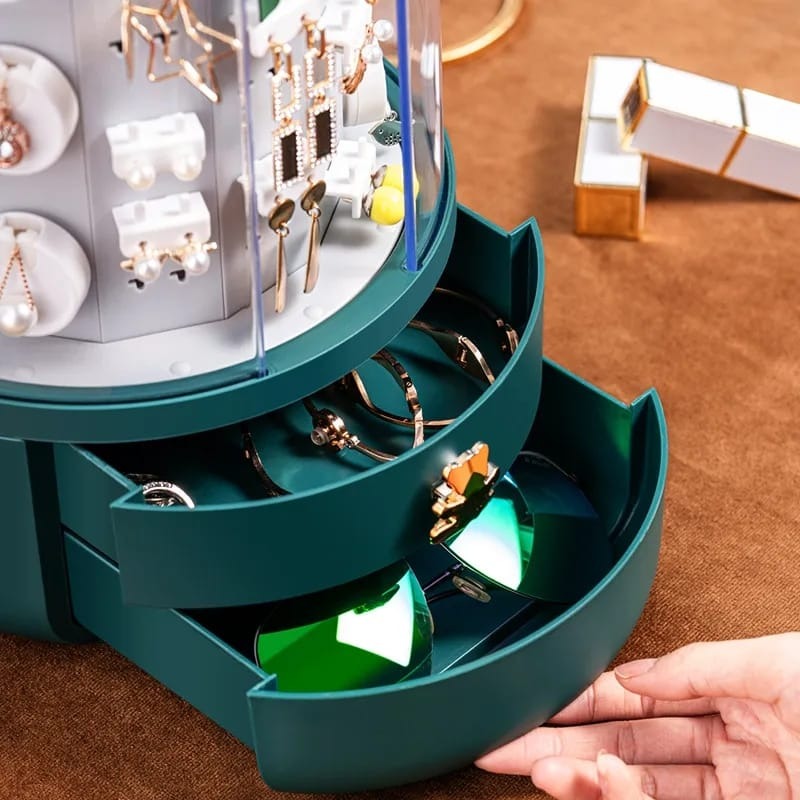 360 Rotating Makeup & jewellery Organizer Storage Box