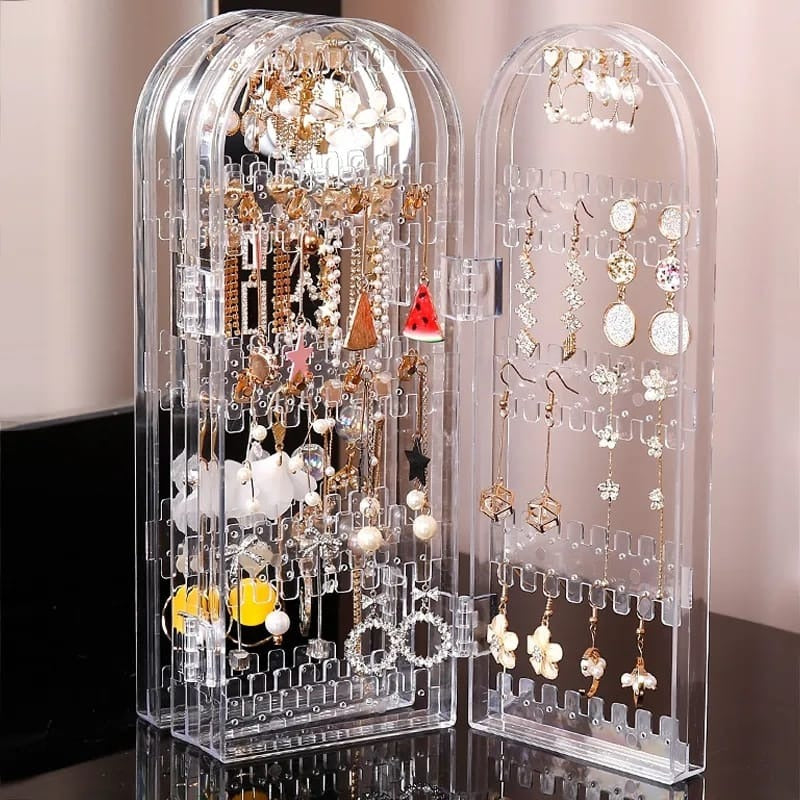 4 Doors Foldable Screen Necklace Display Rack