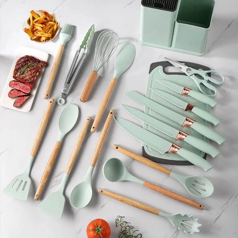 19Pcs Silicone Kitchen Utensil Set