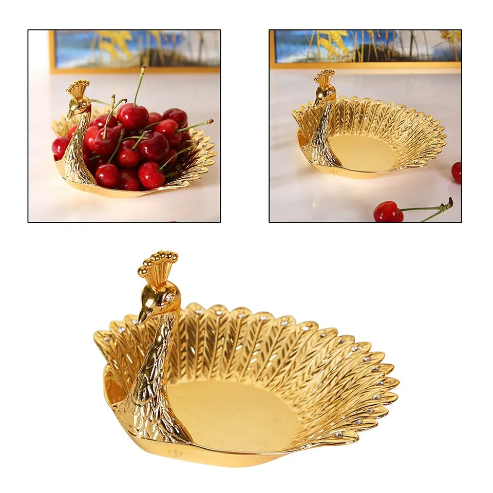 Peacock Shape Fruit Plate Luxury Delicate