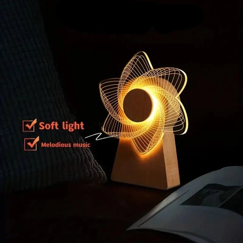 3D Windmill Night Light