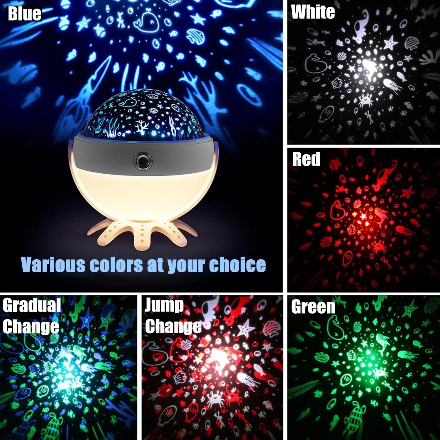 360 Rotating Octopus Galaxy Lamp, Music Party Light With RC, Star Projector Light