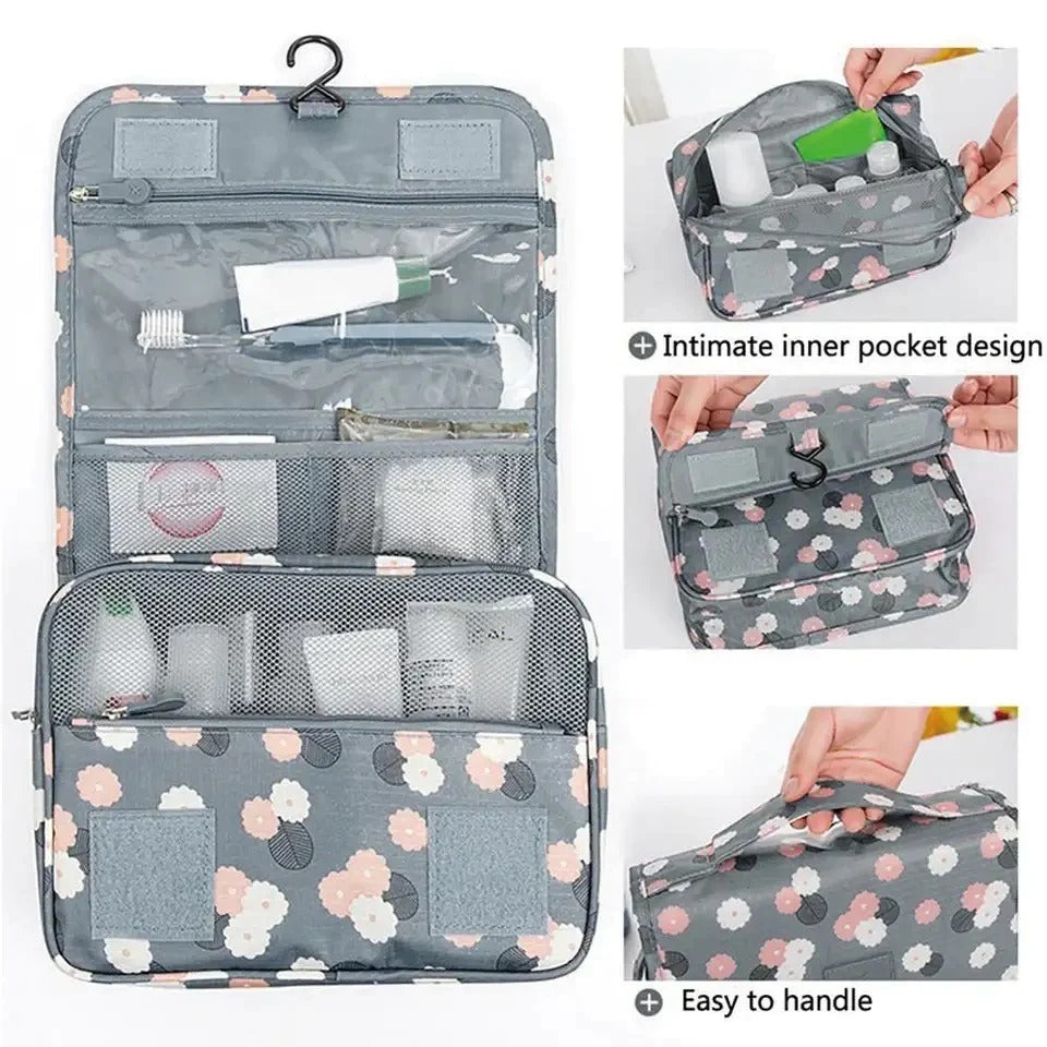 Travel Hook Cosmetic Bag, Hanging Dry Wet Separation Bag