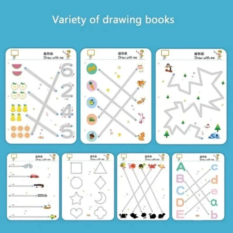 64 pages Magical Tracing Workbook Set For Kids