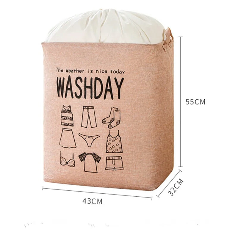 WASHDAY Large Laundry Basket Foldable Cloths Storage Bag Cloth Organization Bog