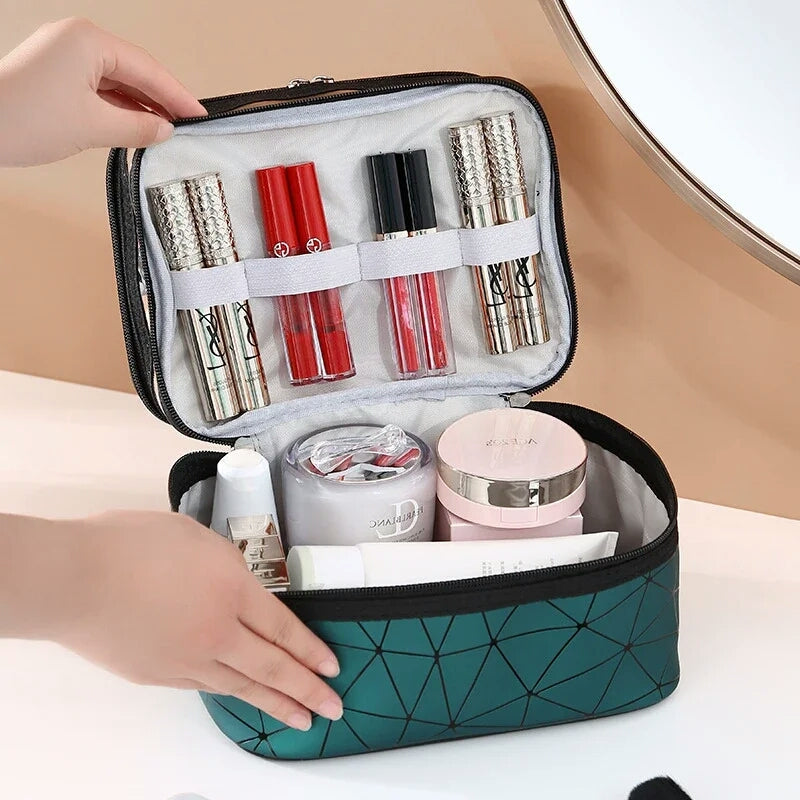 Makeup Bags Double Layer Travel Cosmetic Cases Make up Organizer