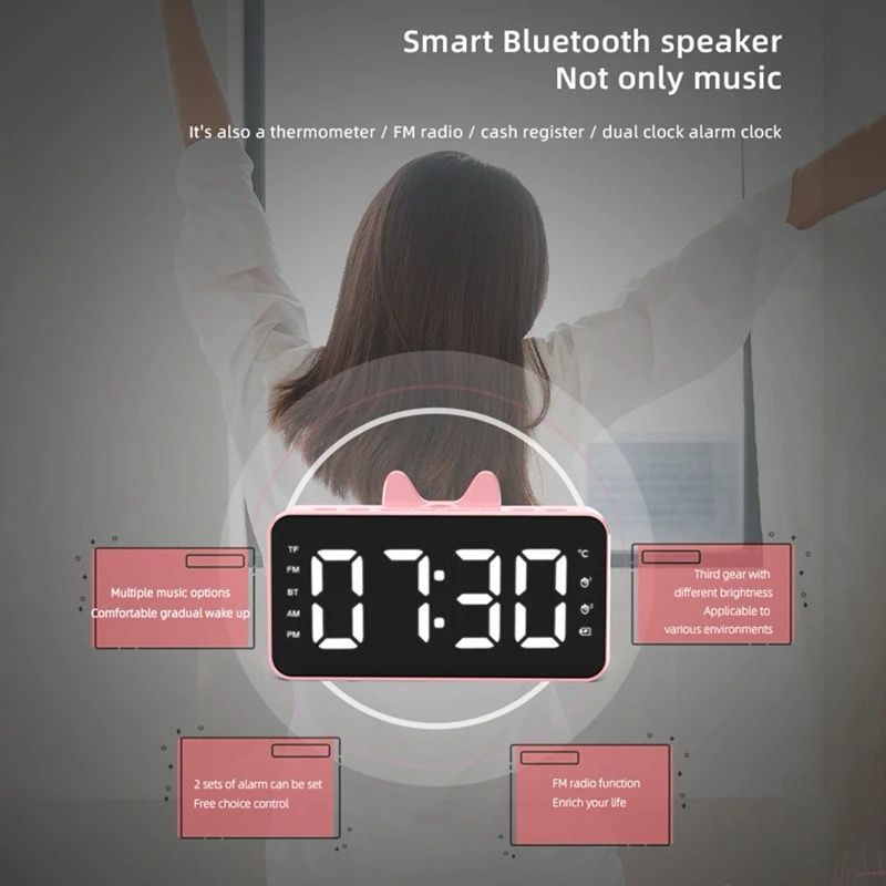 Q9 speaker Alarm rechargeable