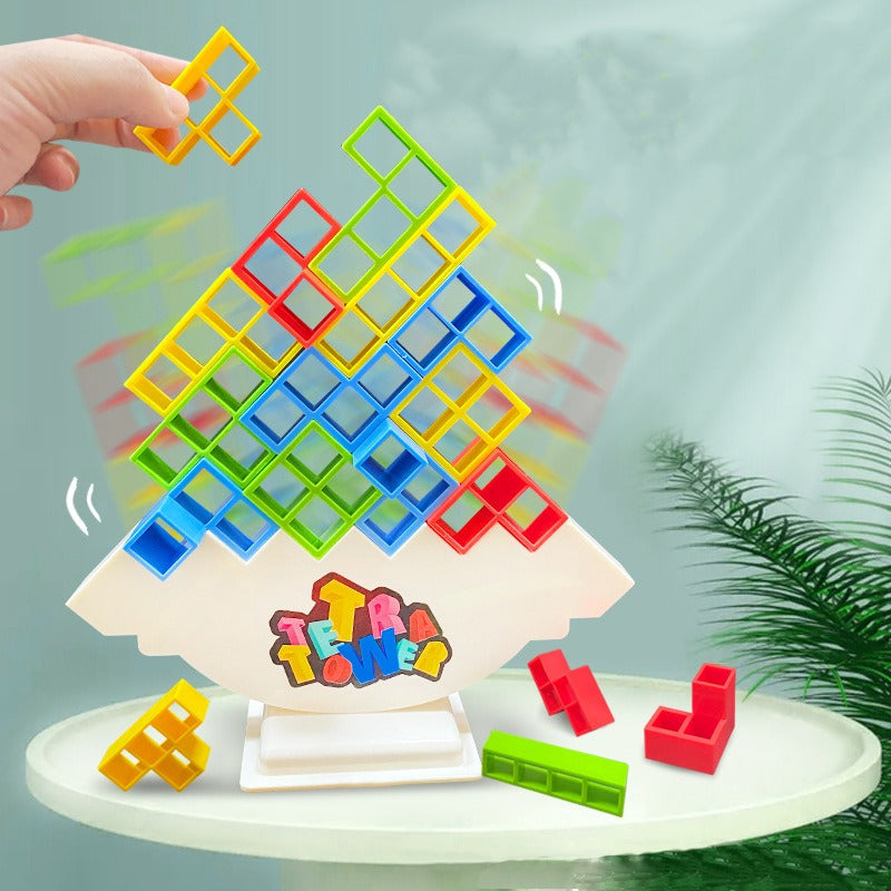 Russian Building Blocks Tetra Tower Game Stacking Toys Balance Tower Puzzle Board Game Kids DIY