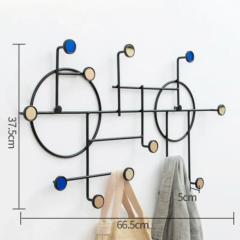 Nordic Style Wall Shelf With Hooks