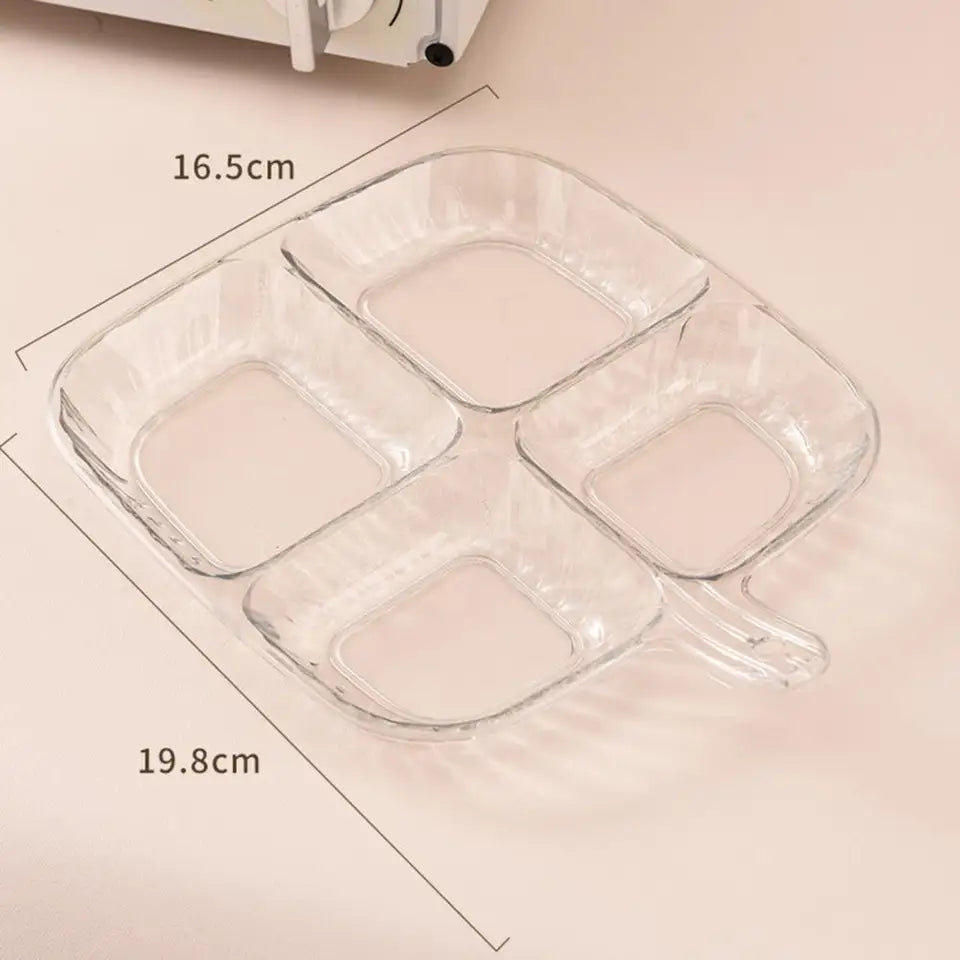Crystal Four-compartment Dinner Plate