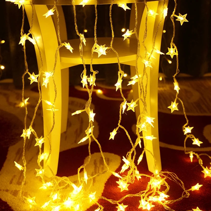 Star String Light Garland Fairy Light For Wall & Room  Decoration
