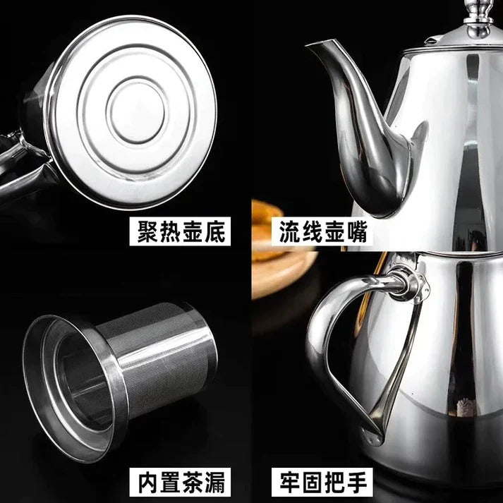 2.0L Stainless Steel Kettle Tea Pot (Only Silver)