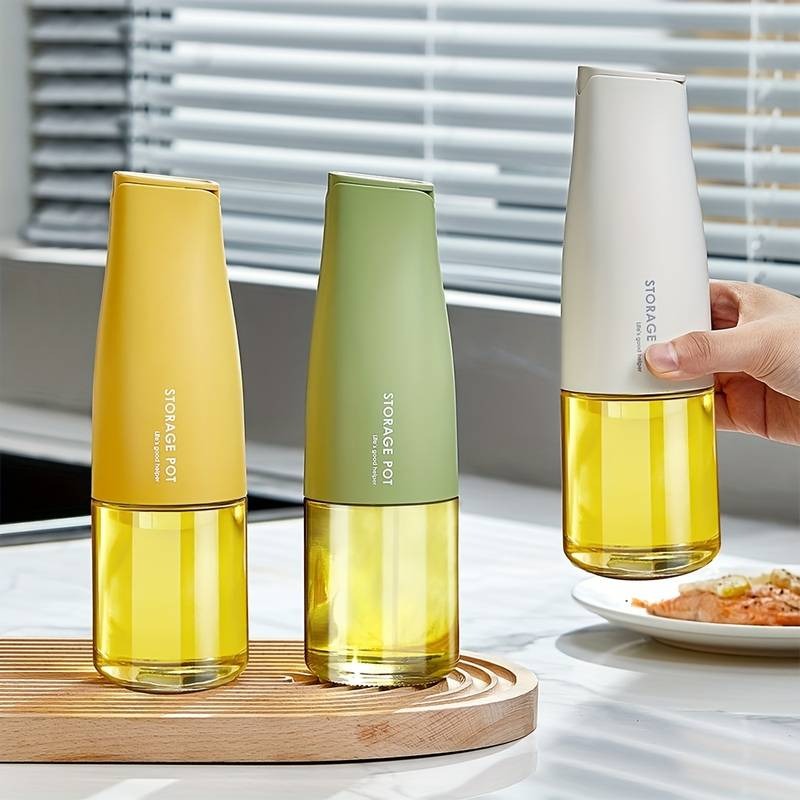 450Ml Oil Storage Pot, Auto Flip Kitchen Oil Bottle