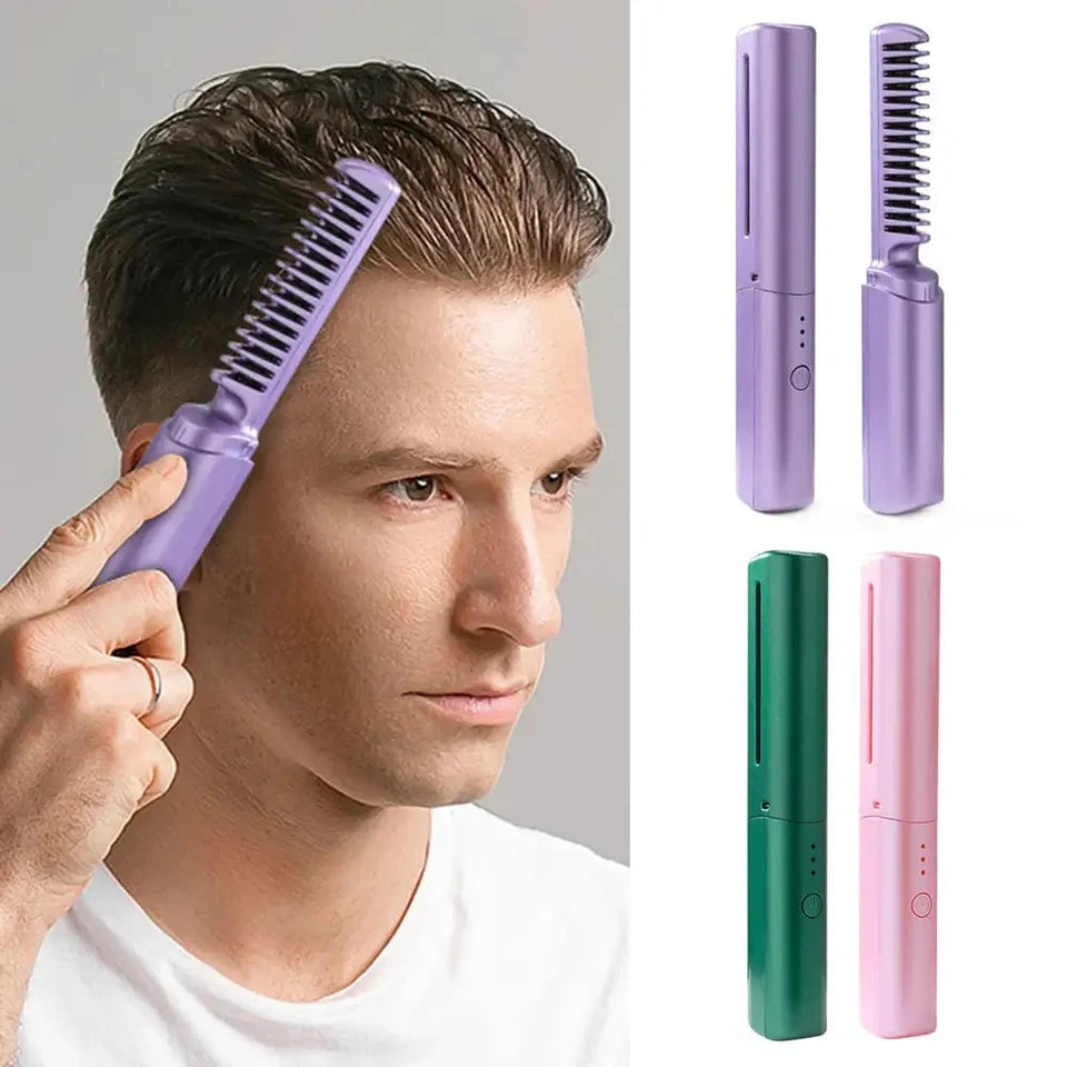 Rechargeable Hair Comb Straightener