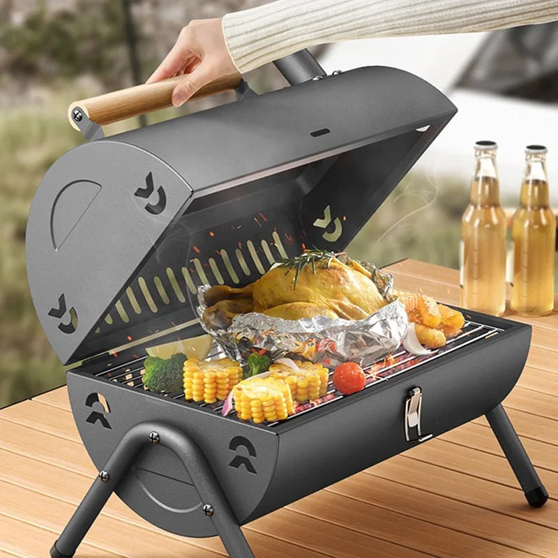 Portable dual purpose BBQ grill heating stoves multifunction iron material