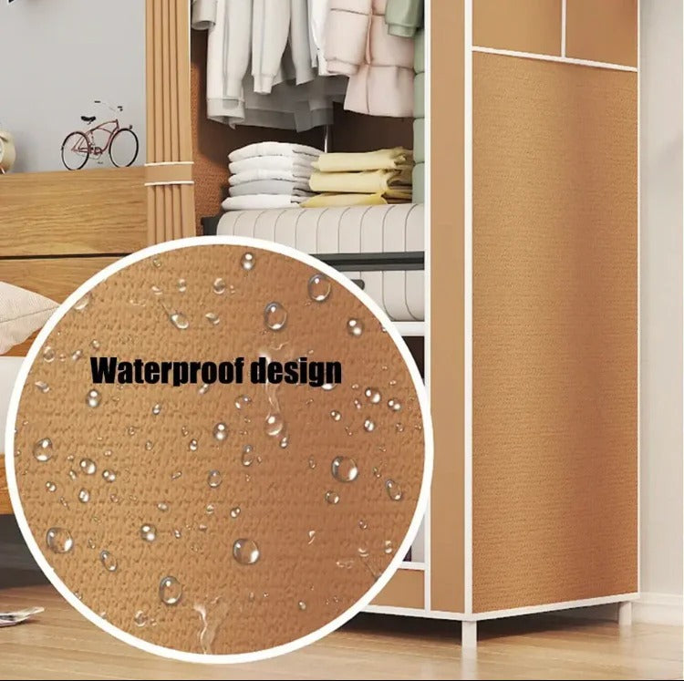 Dustproof Wardrobe, Bedroom Storage Cabinet, Wardrobe Hanging Shelf