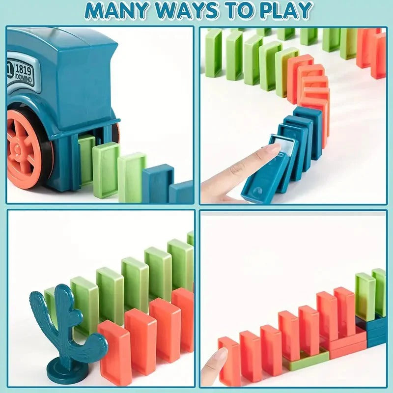 60pcs Automatic Dominoes Train Set